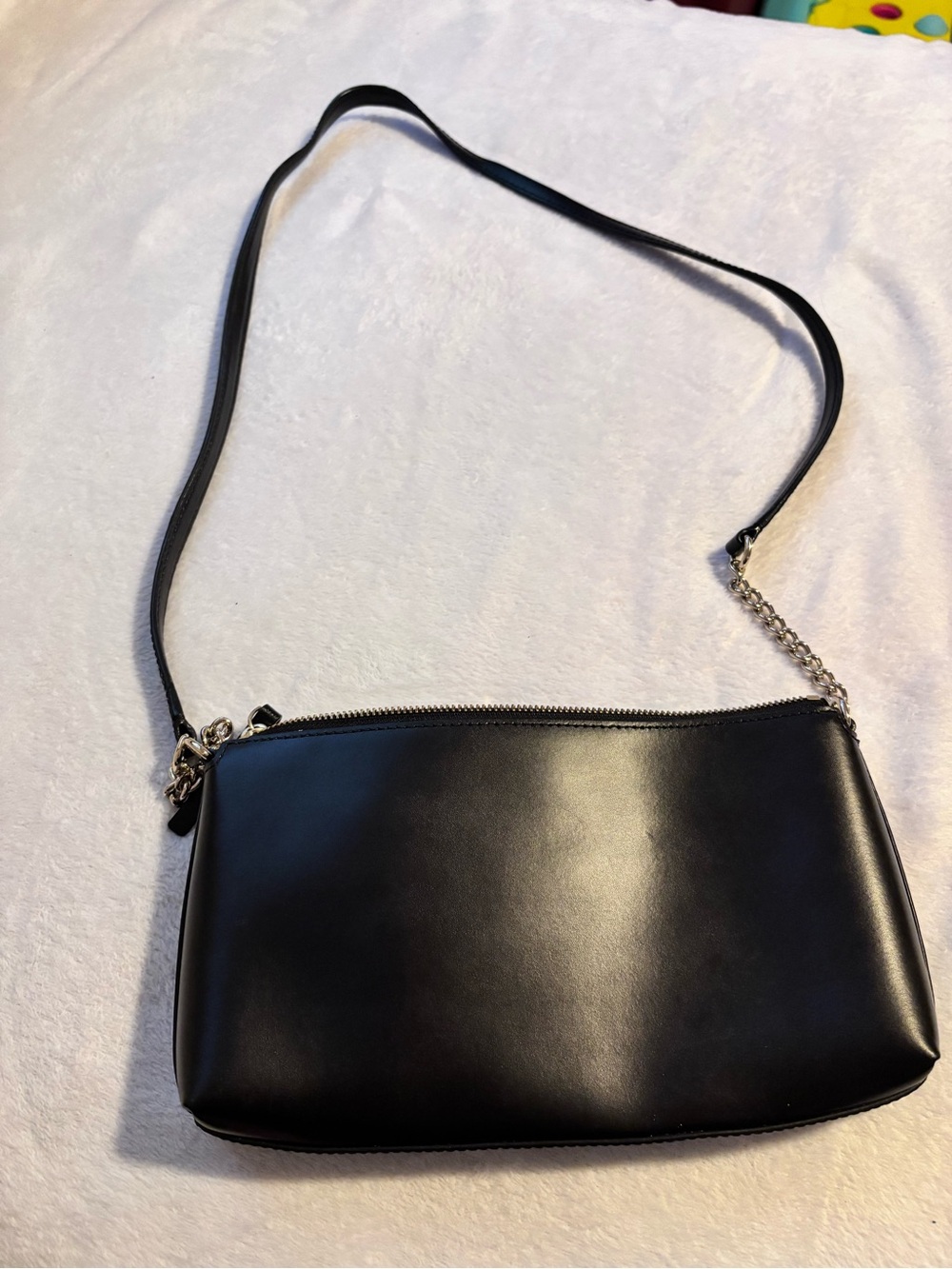 kate spade black leather crossbody with bow and gold hardware - Picture 10 of 13